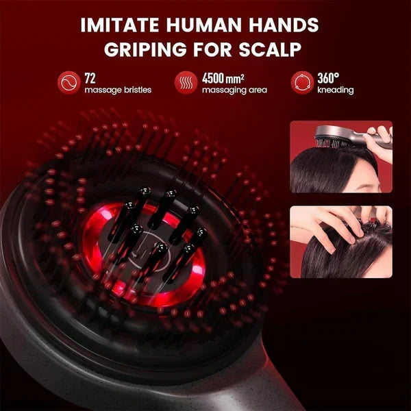 Scalp Massager Brush (Red) – فرشاة تدليك فروة الرأس (حمراء)